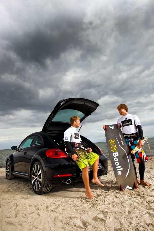 The new VW Beetle. Kitesurfing Shooting in Fehmarn. Photos: (c) Thorsten Indra/ Act Agency/ VW